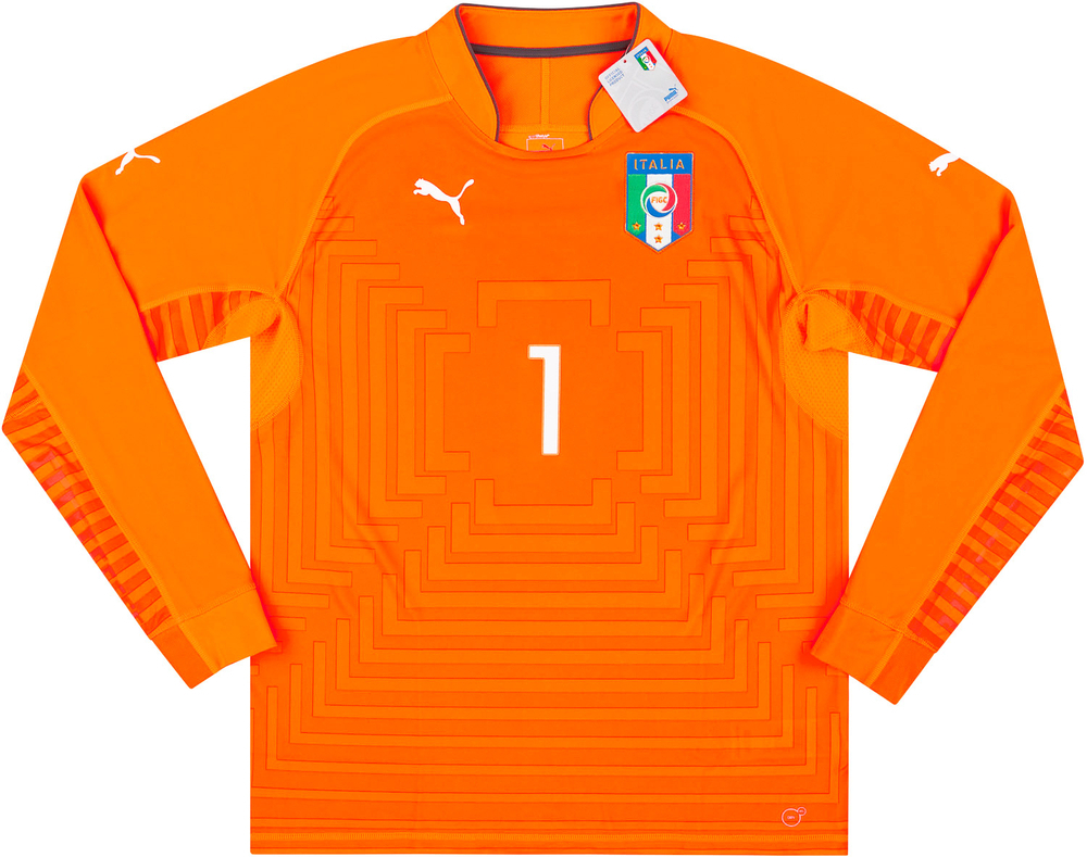 2014-15 Italy Player Issue GK Third L/S Shirt Buffon #1 *w/Tags*