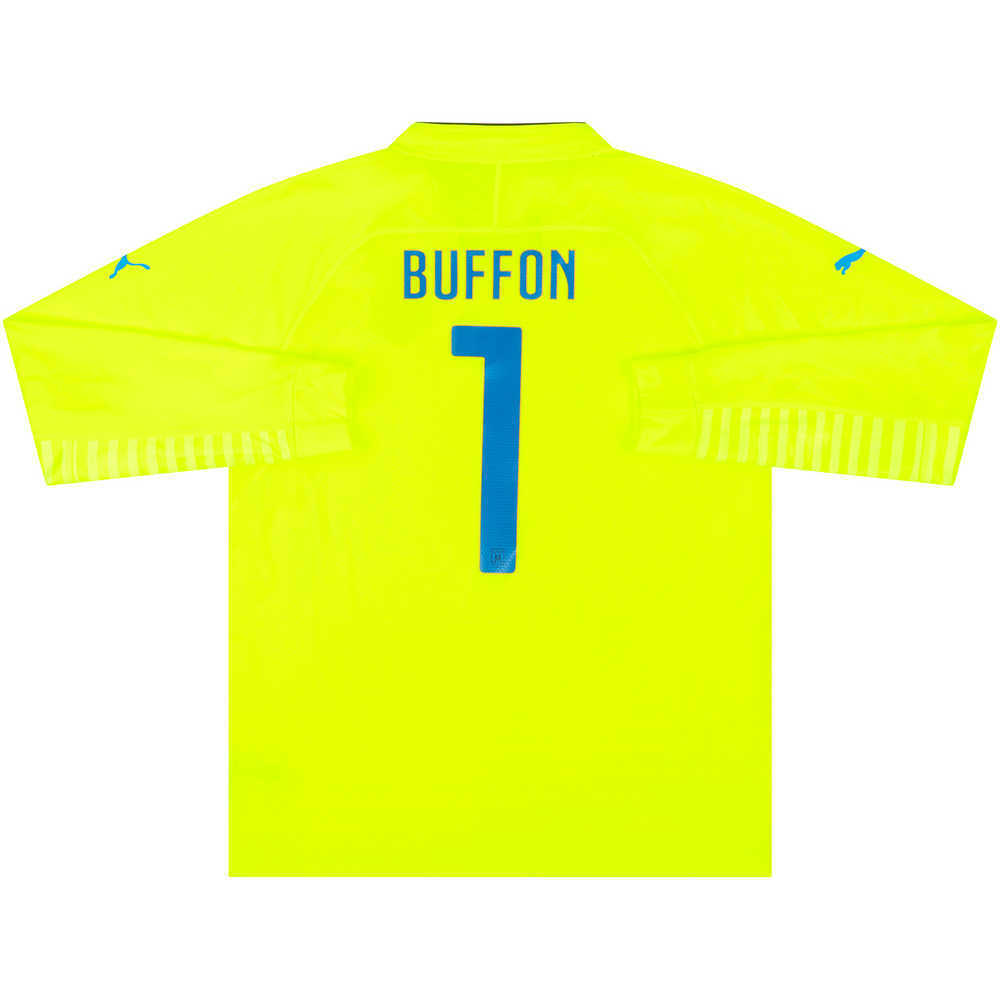 2014-15 Italy Player Issue GK Home L/S Shirt Buffon #1 *w/Tags*