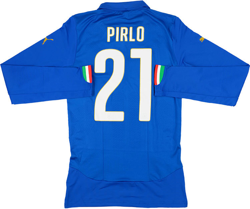 2014-15 Italy Player Issue Home L/S Shirt (ACTV Fit) Pirlo #21 *w/Tags* XL