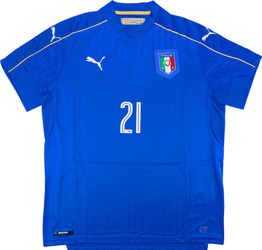 2016-17 Italy Home Shirt Pirlo #21 (Excellent) S-Specials Italy Names & Numbers Legends