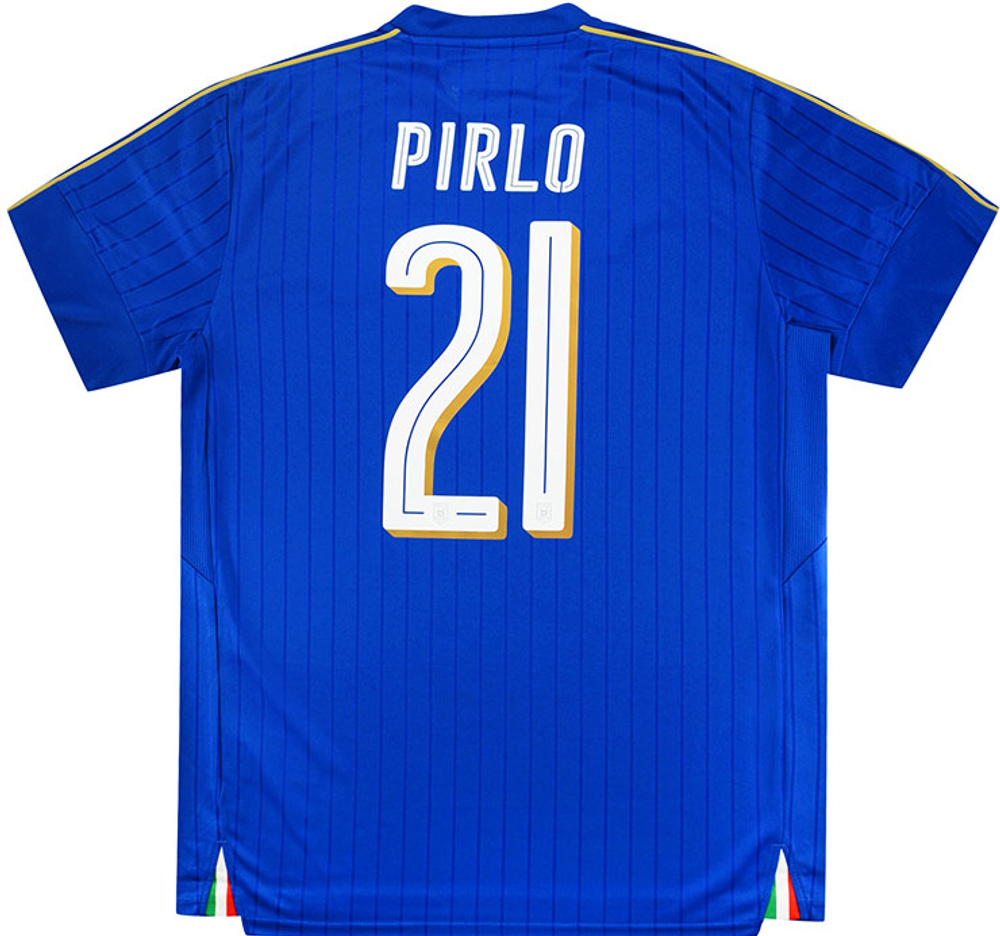 2016-17 Italy Home Shirt Pirlo #21 (Excellent) S-Specials Italy Names & Numbers Legends