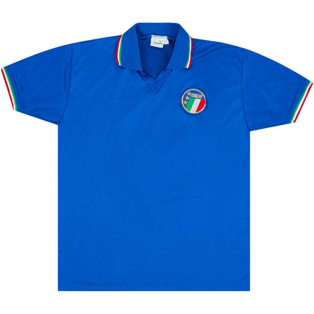 1991 Italy Match Worn Scania 100 Home Shirt #8 (Berti) v Denmark