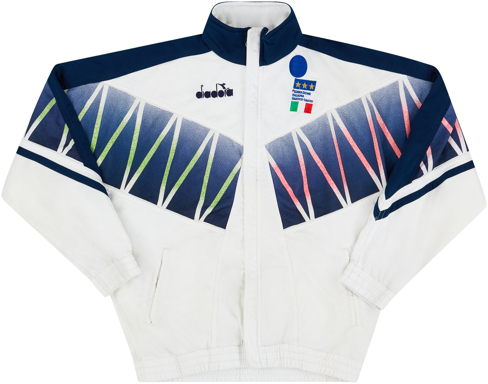 1994 Italy World Cup Diadora Track Top (Very Good) S-Roberto Baggio Italy Jackets & Tracksuits USA 1994 Classic Training Dazzling Designs
