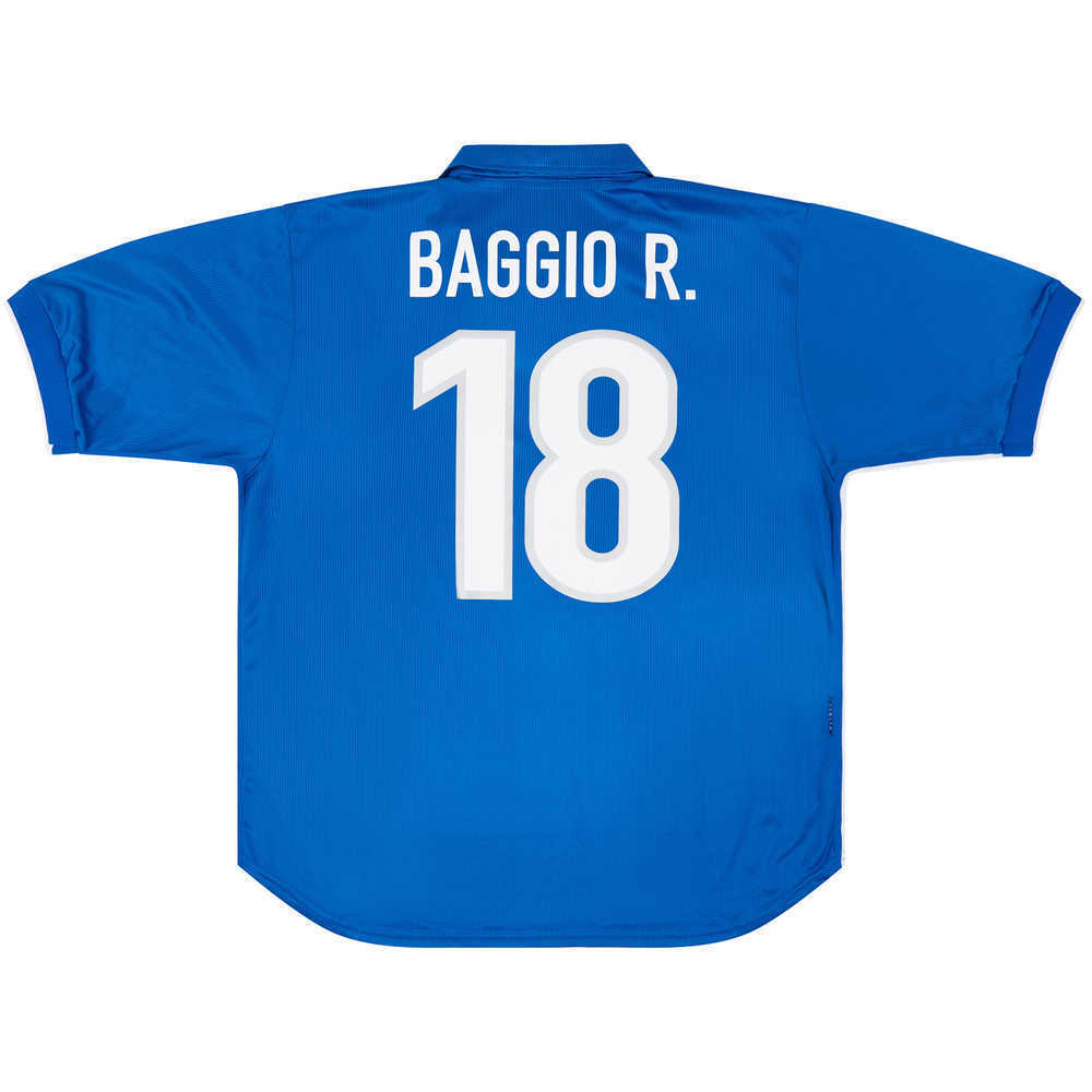 1997-98 Italy Home Shirt Baggio R. #18 (Excellent) S