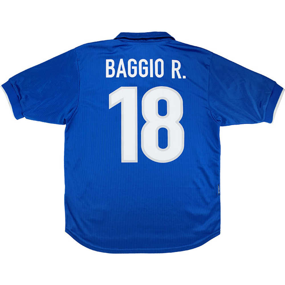 1997-98 Italy Home Shirt Baggio R. #18 (Excellent) XL