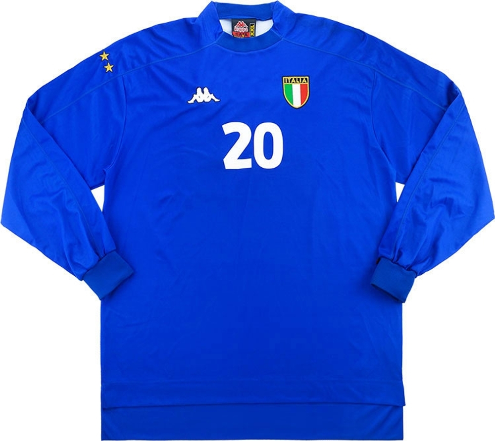 1998-99 Italy Home L/S Shirt Totti #20 (Excellent) L