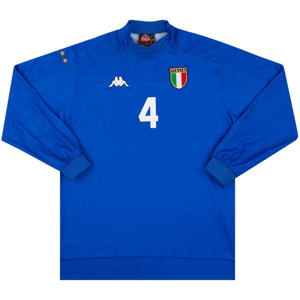 1998-99 Italy Match Issue Home L/S Shirt #4 (Di Biagio)