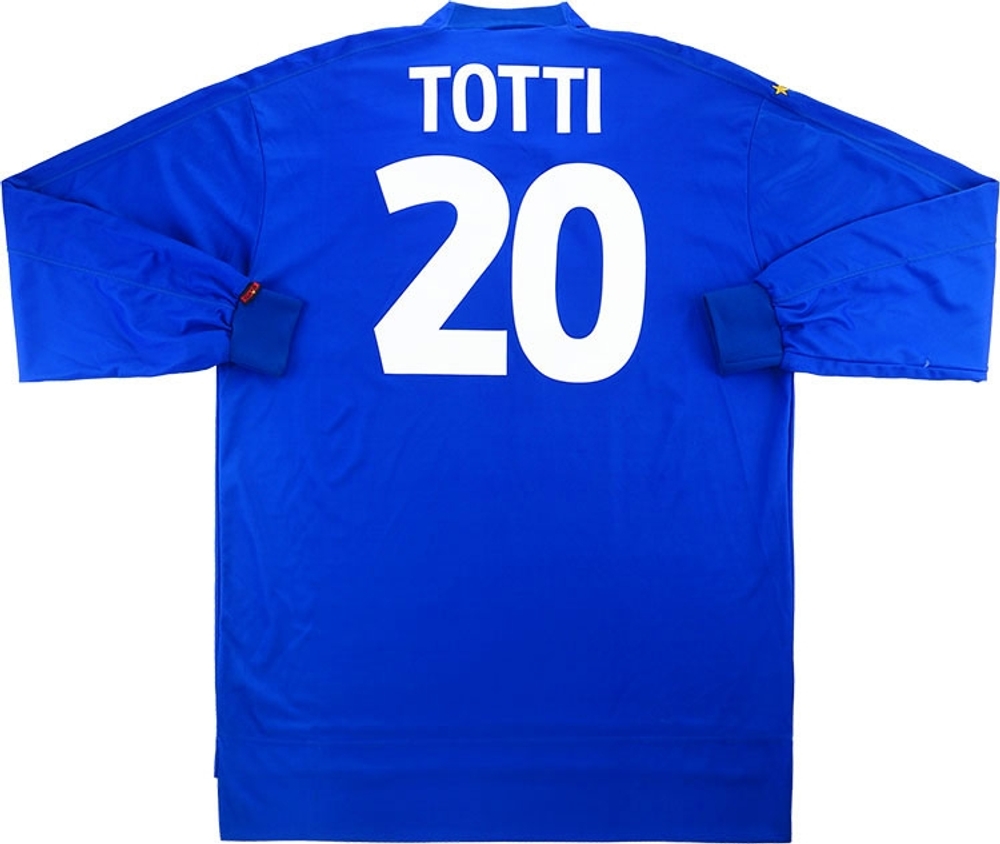 1998-99 Italy Home L/S Shirt Totti #20 (Excellent) L