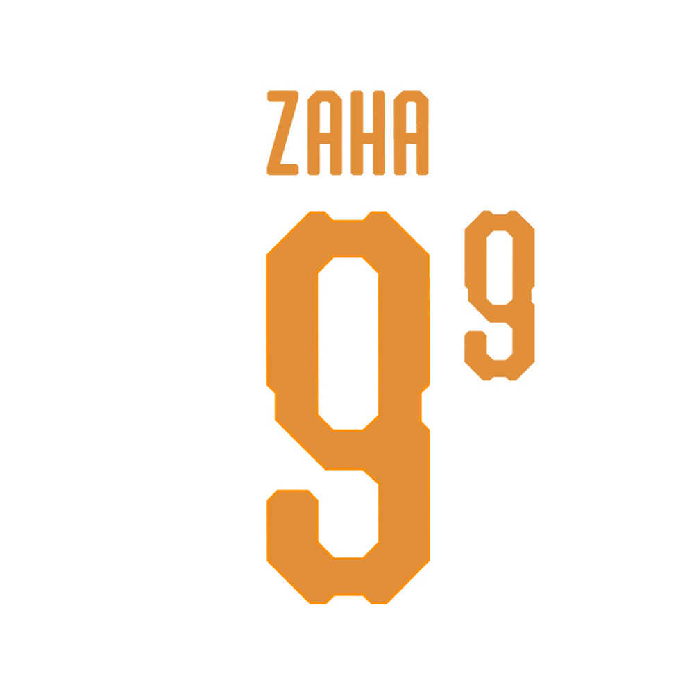 2018-19 Ivory Coast Zaha #9 Away Name Set