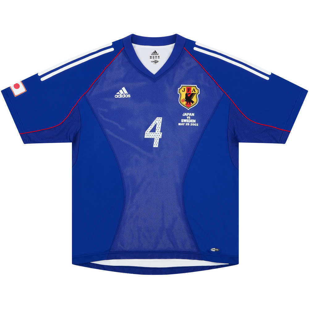 2002 Japan Match Worn Home Shirt Morioka #4 (v Sweden)