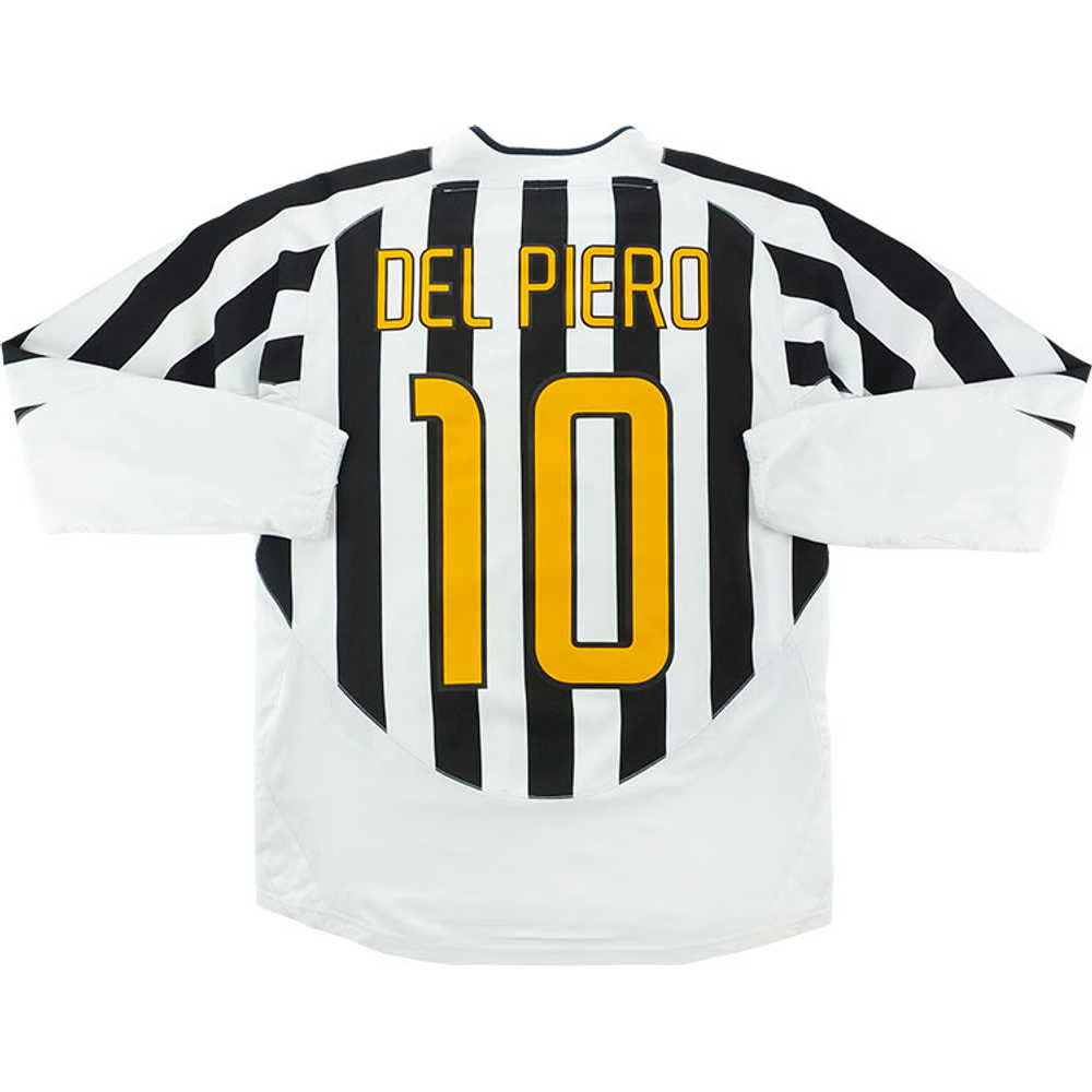 2003-04 Juventus Home L/S Shirt Del Piero #10 (Very Good) L