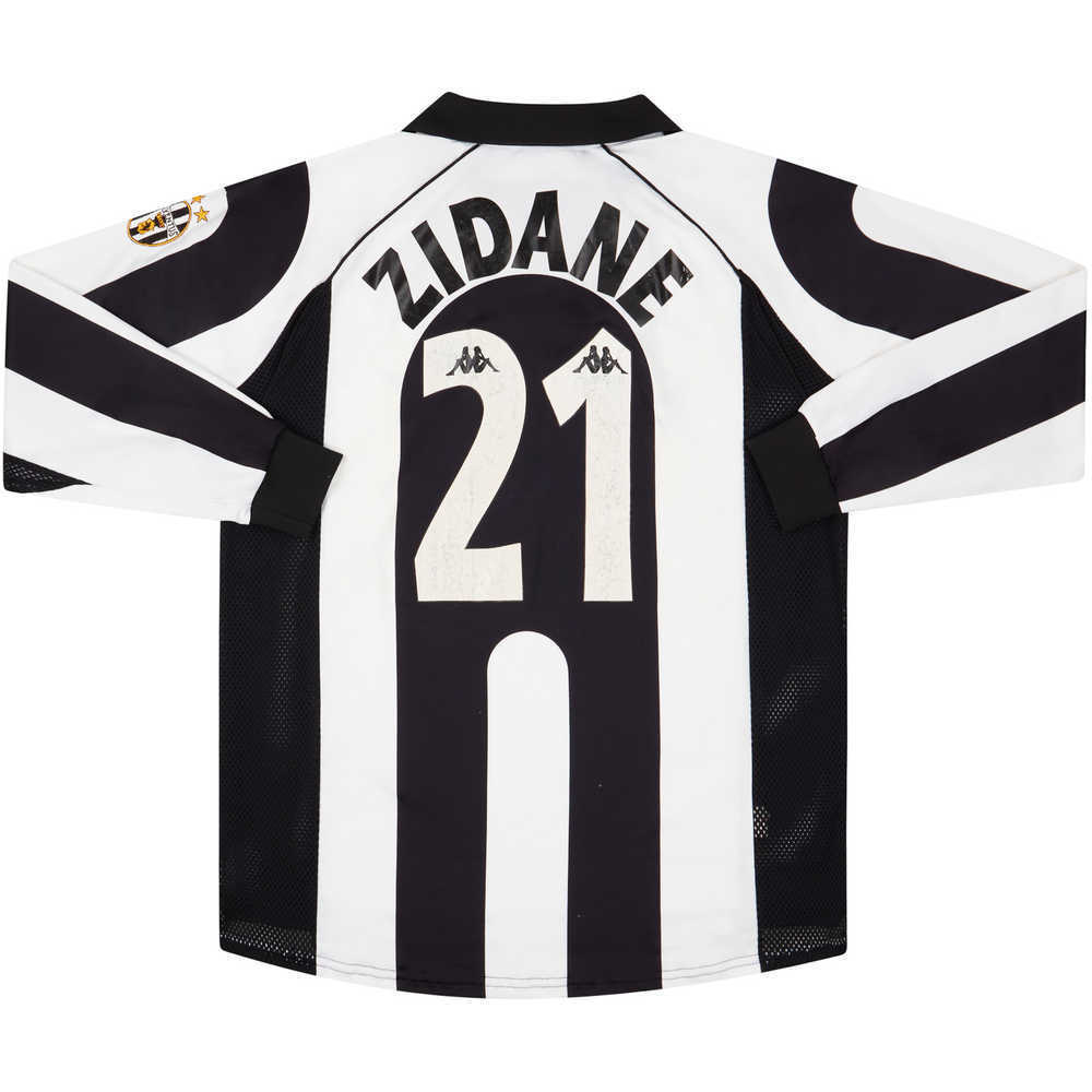 1997-98 Juventus Centenary Home L/S Shirt Zidane #21 (Very Good) XL