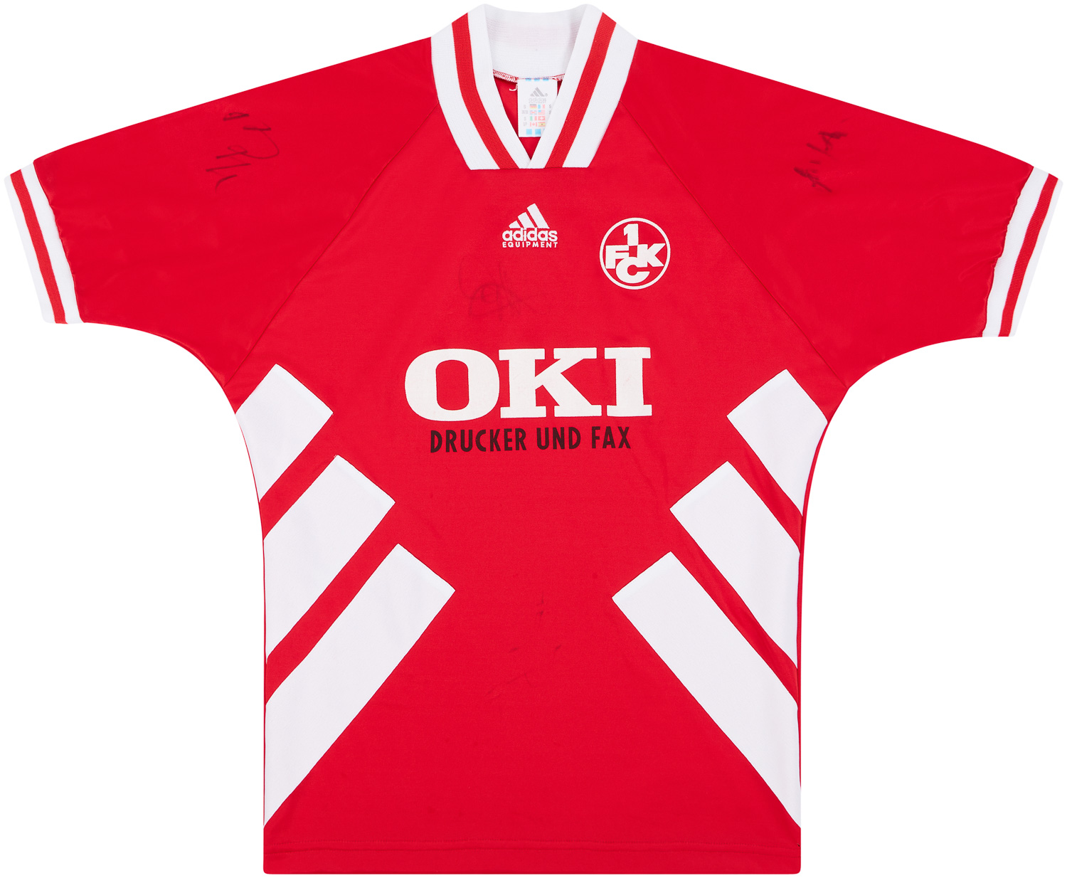 1. FC Kaiserslautern Home football shirt 1994 - 1995. Sponsored by OKI