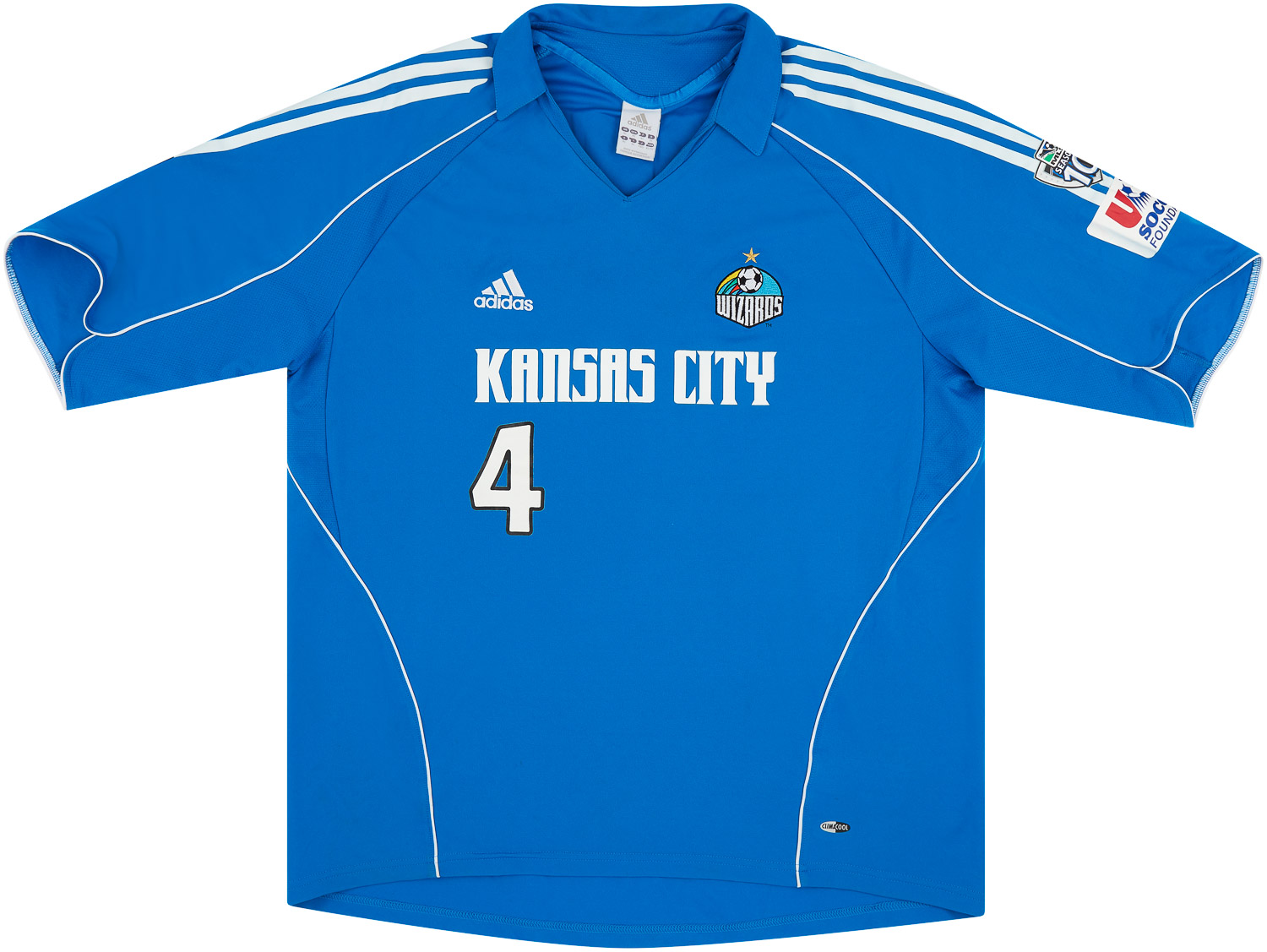 2005 Kansas City Wizards Match Issue Home Shirt Thomas #4