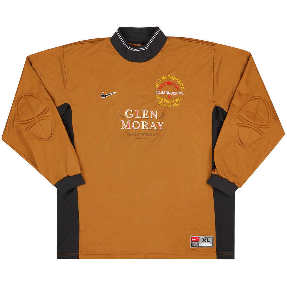 2001 Kilmarnock Match Worn Gus McPhereson Testimonal GK Shirt #1 (Marshall) v Shef Wed