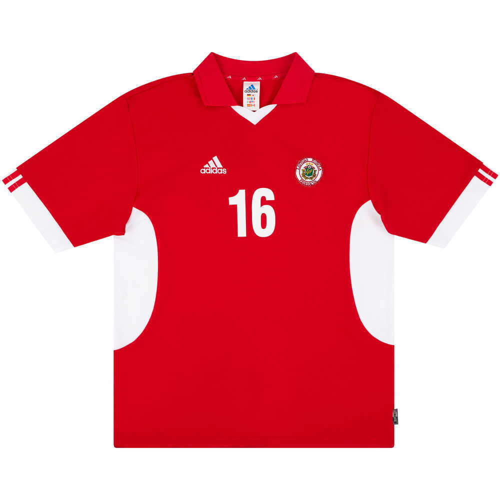 2002-03 Latvia Match Issue Home Shirt #16