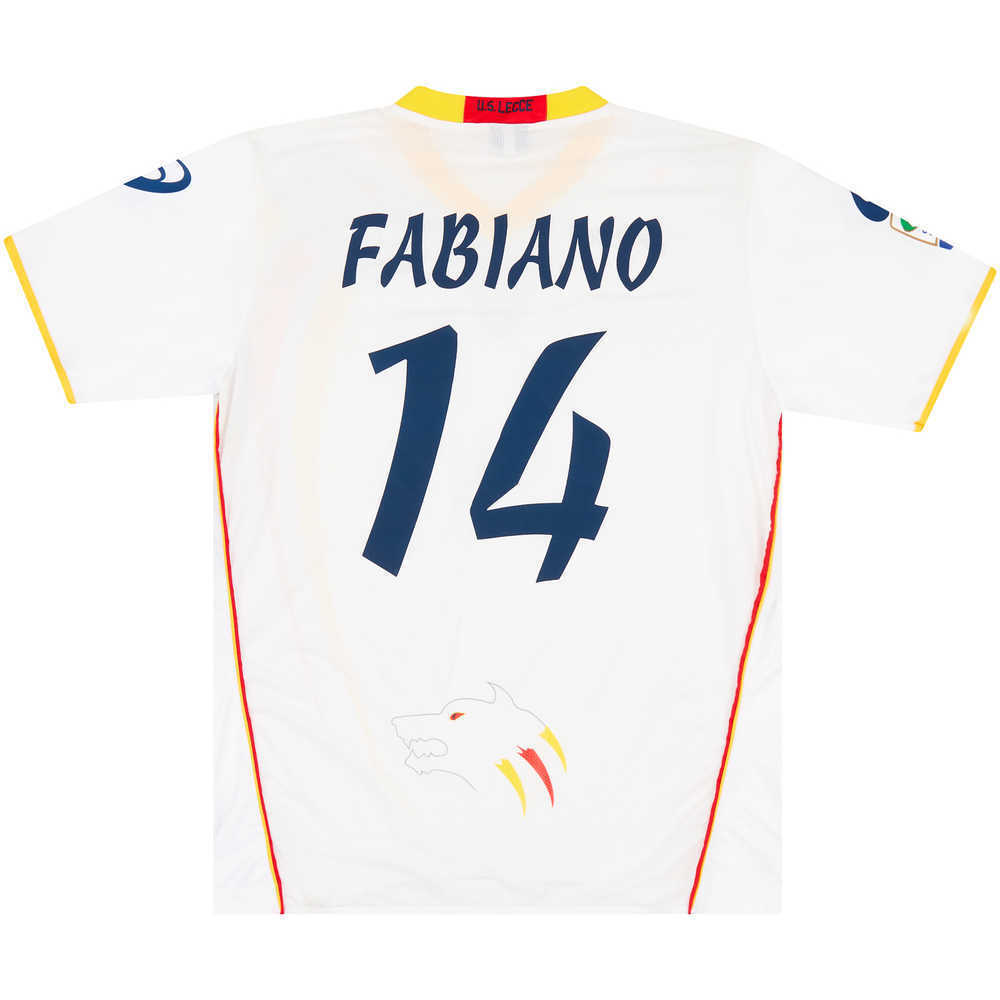 2010-11 Lecce Match Issue Away Shirt Fabiano #14