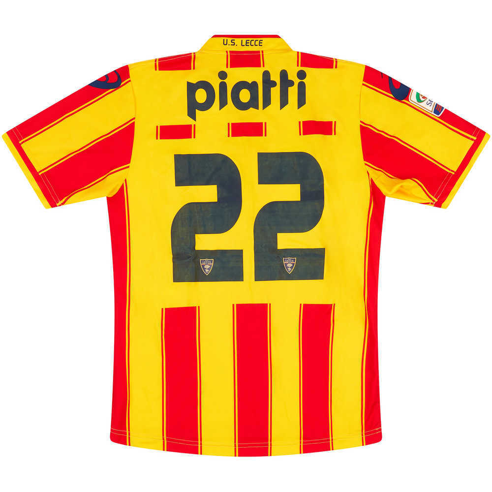 2011-12 Lecce Match Issue Home Shirt Piatti #22