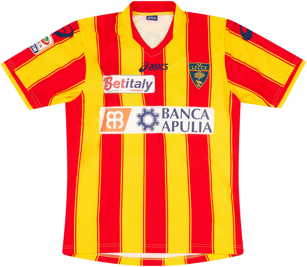 2011-12 Lecce Match Issue Home Shirt Piatti #22-Match Worn Shirts Lecce Certified Match Worn