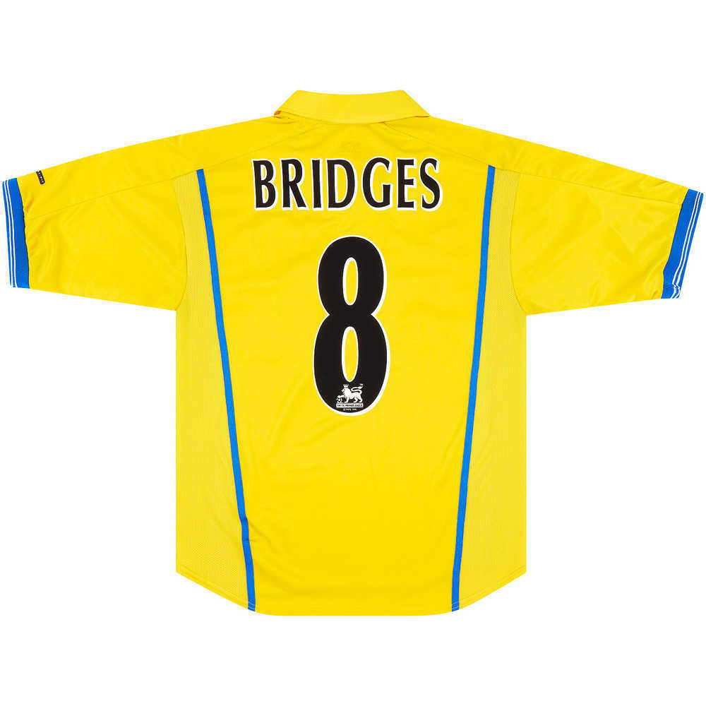 2000-02 Leeds United Away Shirt Bridges #8 (Very Good) S