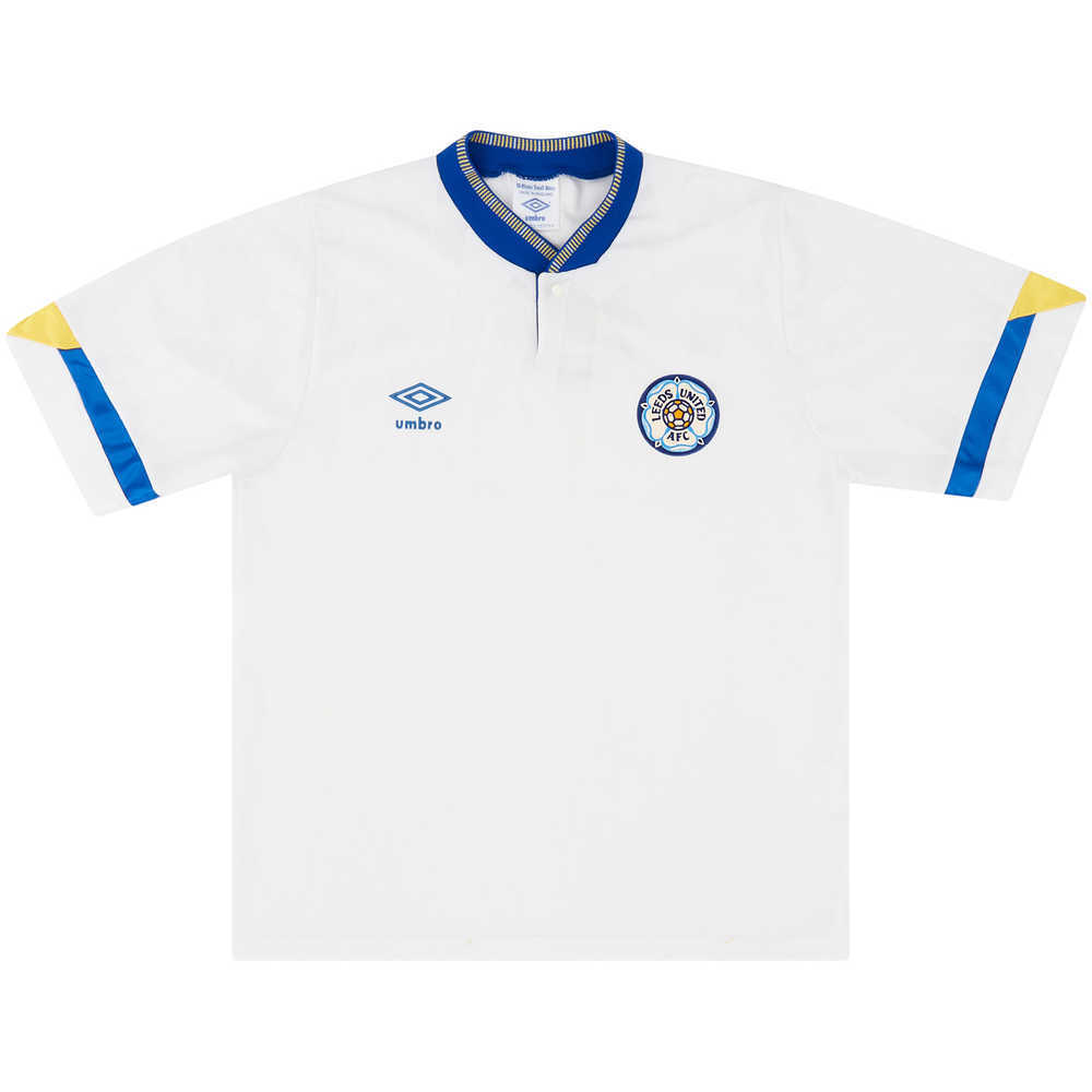 1990-91 Leeds United Home Shirt (Excellent) S