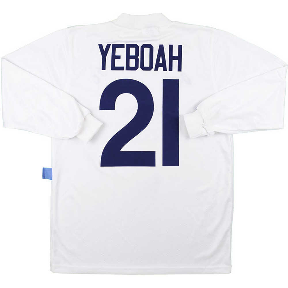 1995-96 Leeds United Home L/S Shirt Yeboah #21 (Excellent) XL