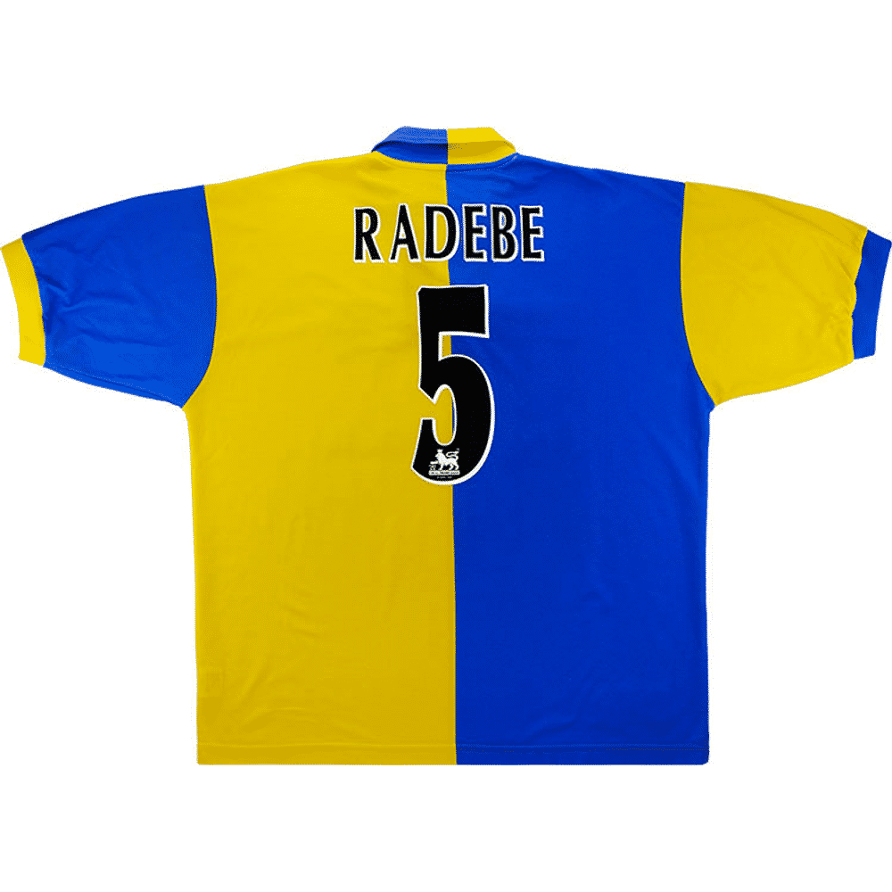 1997-99 Leeds United Away Shirt Radebe #5 (Very Good) XL