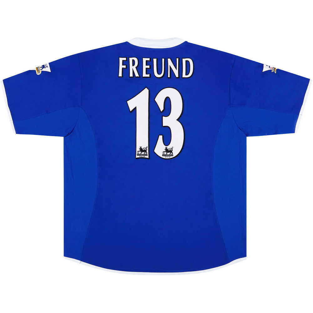 2003-04 Leicester Match Worn Home Shirt Freund #13 (v Man Utd)