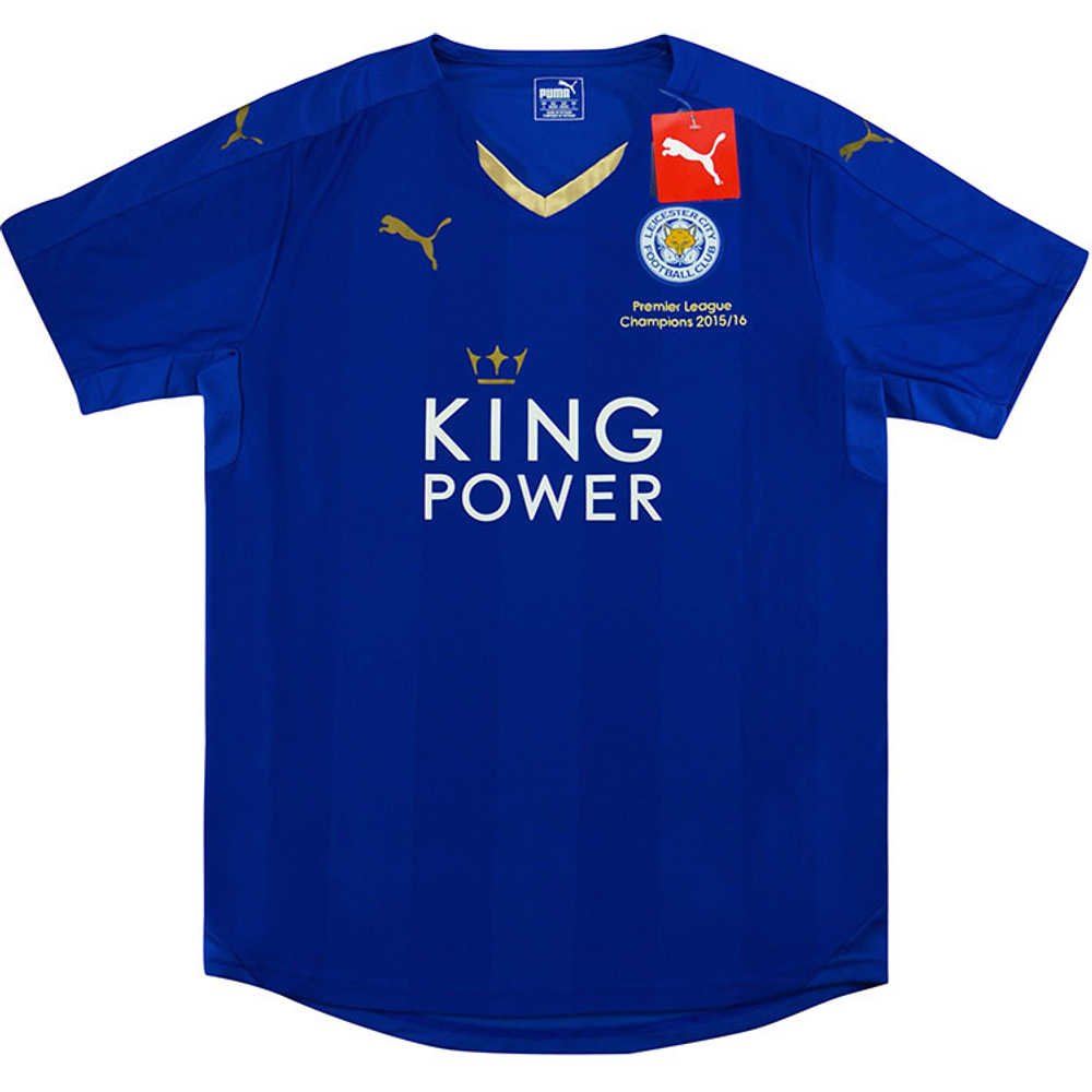2015-16 Leicester Home 'Premier League Champions' Shirt *w/Tags* XXL