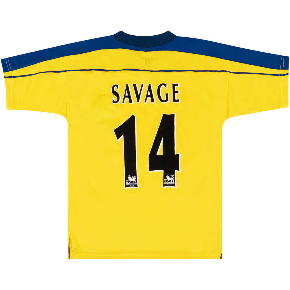 1999-01 Leicester Third 'Worthington Cup Final' Shirt Savage #14 (Excellent) S