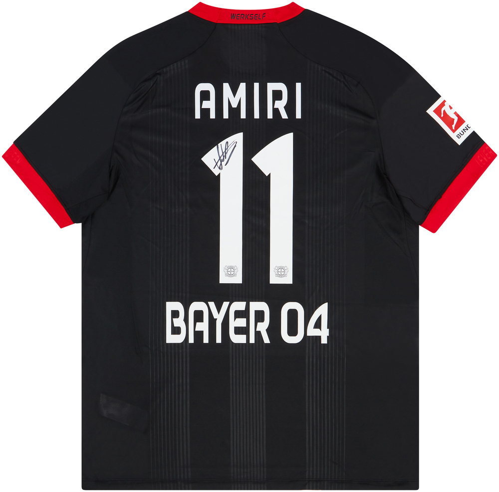2020-21 Bayer Leverkusen Signed Home Shirt Amiri #11 *As New* XL-Bayer Leverkusen Names & Numbers Printed Shirts  Current Stars