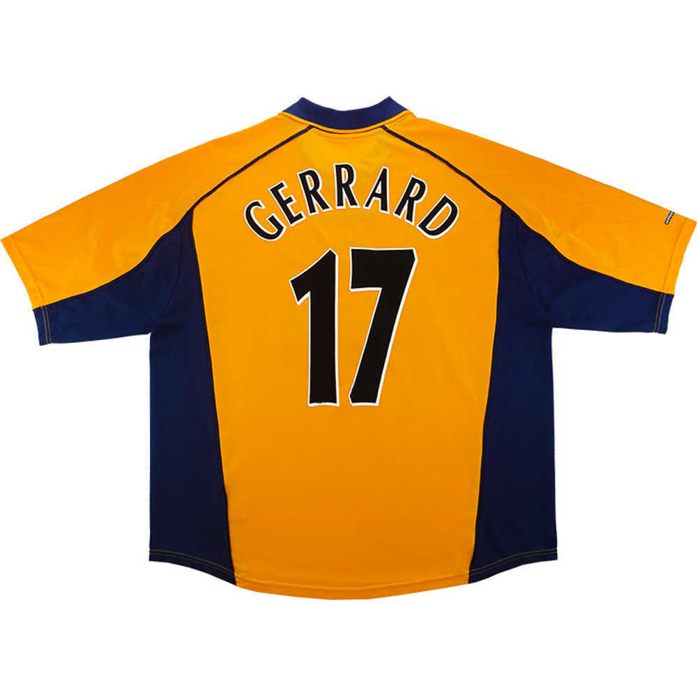 2000-01 Liverpool Away Shirt Gerrard #17 (Excellent) M