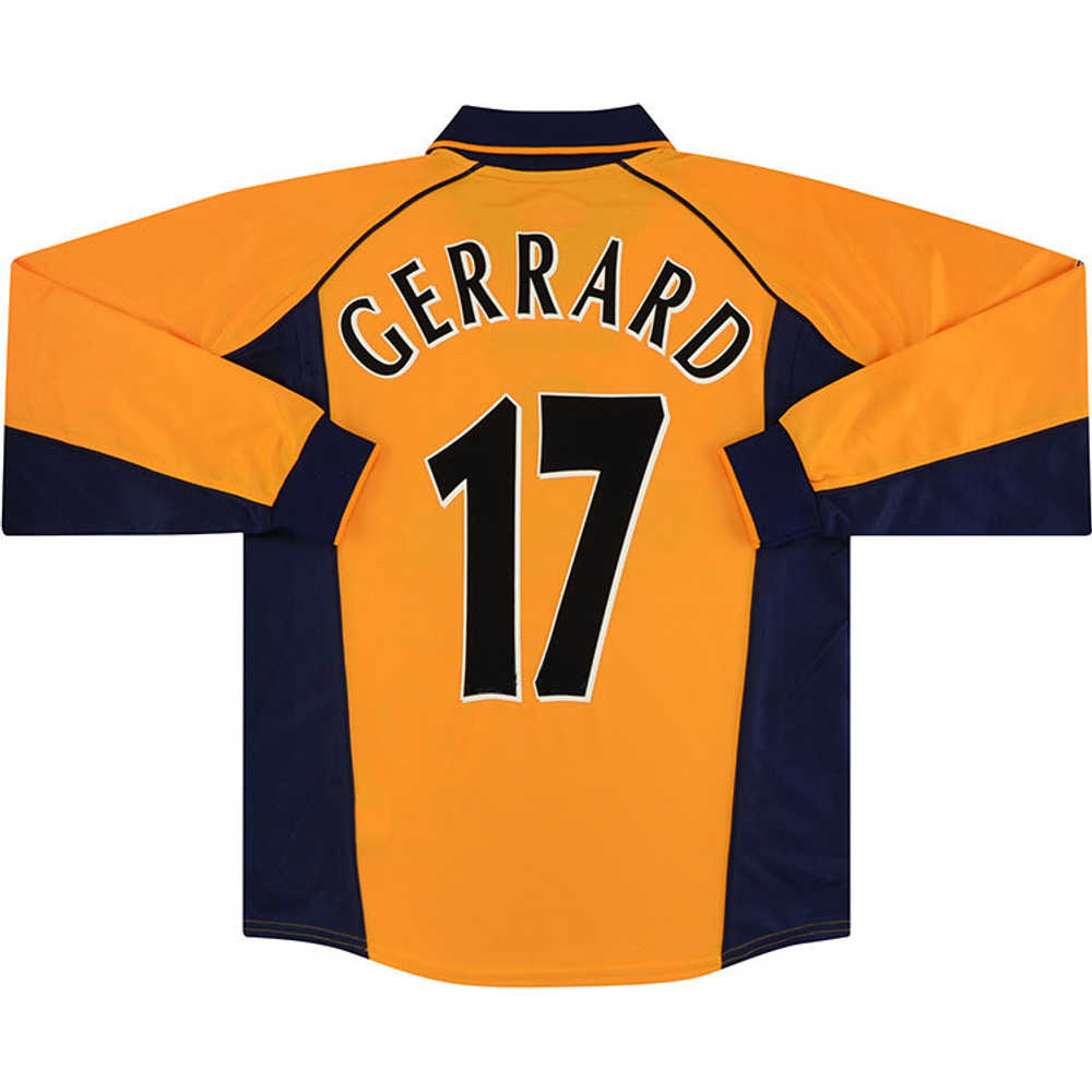 2000-01 Liverpool Away L/S Shirt Gerrard #17 (Excellent) XL