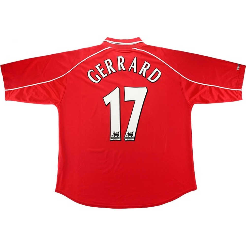 2000-02 Liverpool Home Shirt Gerrard #17 (Very Good) XL
