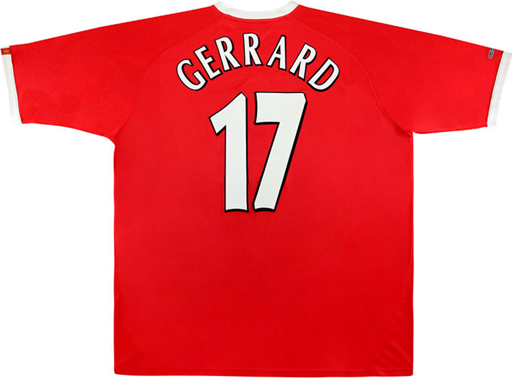 2001-03 Liverpool European Shirt Gerrard #17 (Excellent) XXL
