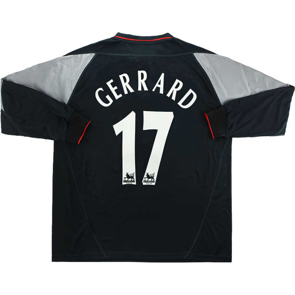 2002-04 Liverpool Away L/S Shirt Gerrard #17 (Excellent) XL