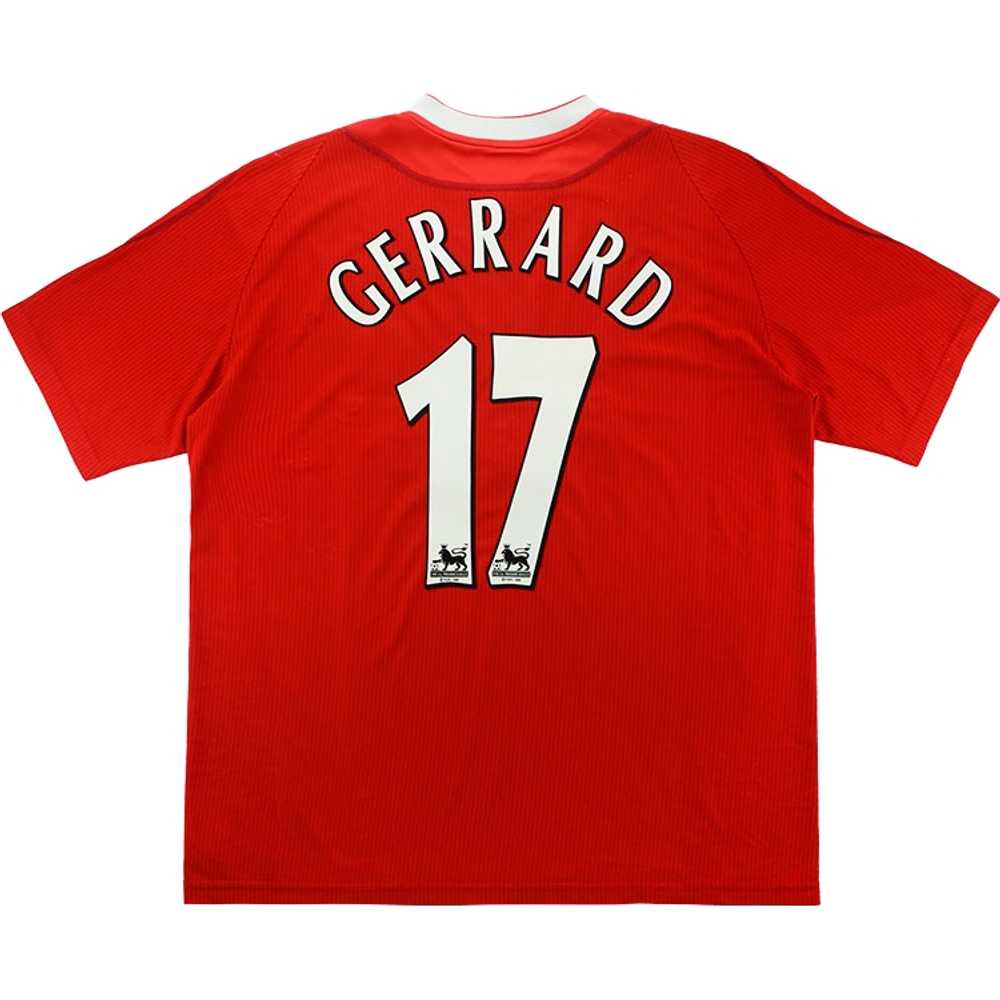 2002-04 Liverpool Home Shirt Gerrard #17 (Good) XL