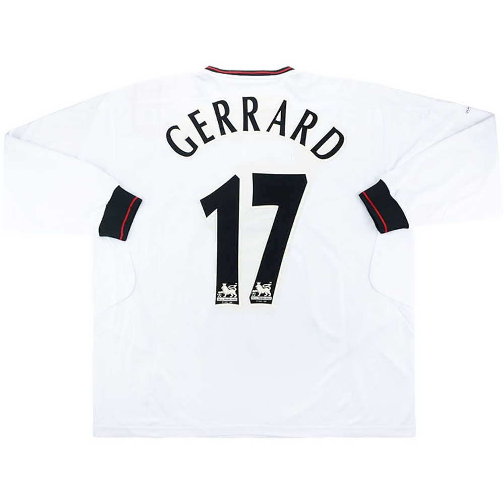 2003-05 Liverpool Away L/S Shirt Gerrard #17 *w/Tags* XL
