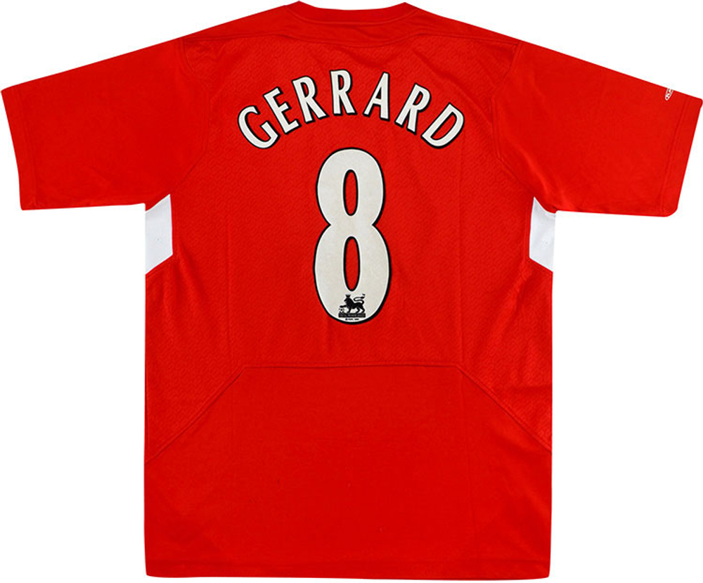 2004-06 Liverpool Home Shirt Gerrard #8 (Very Good) L