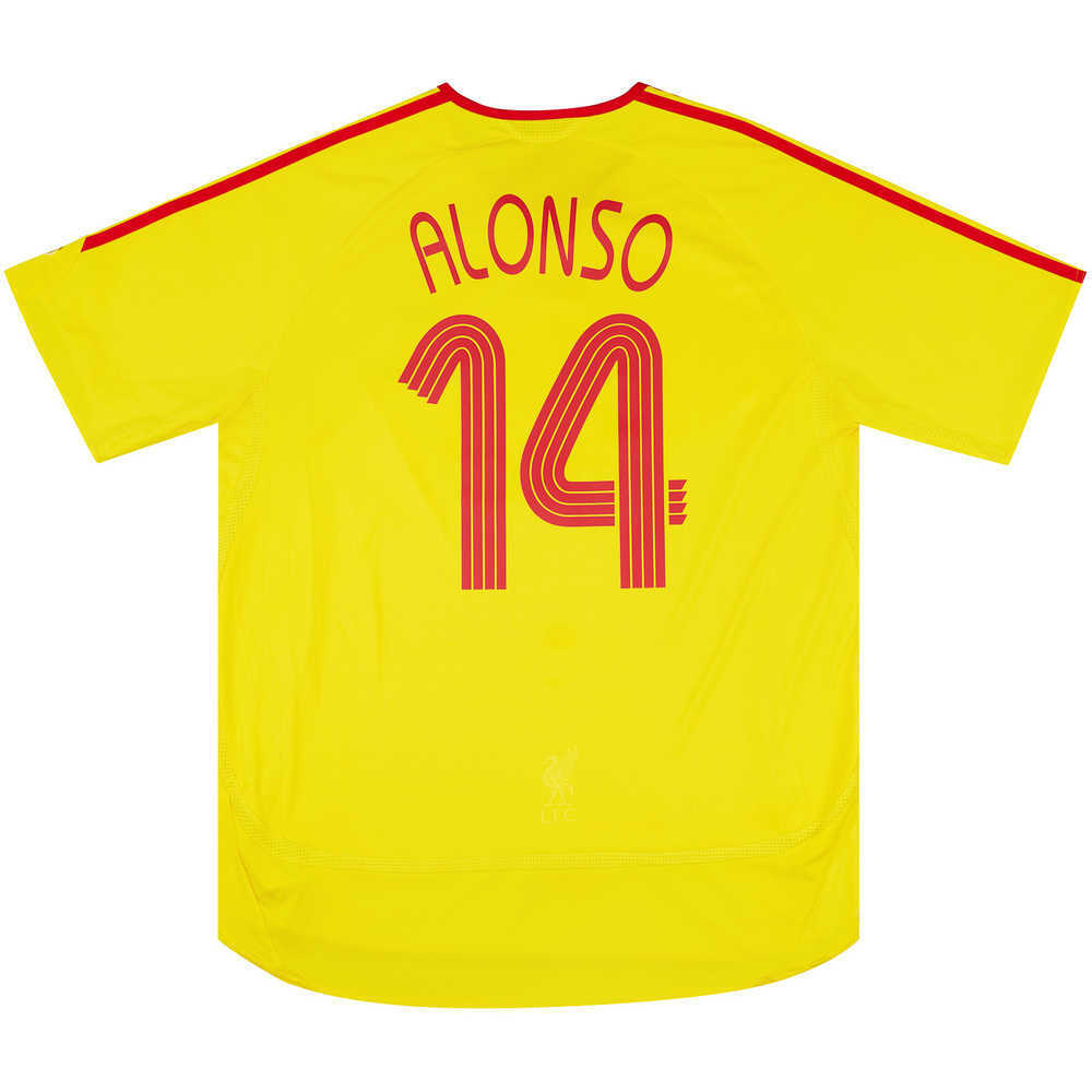 2006-07 Liverpool European Away Shirt Alonso #14 (Excellent) L