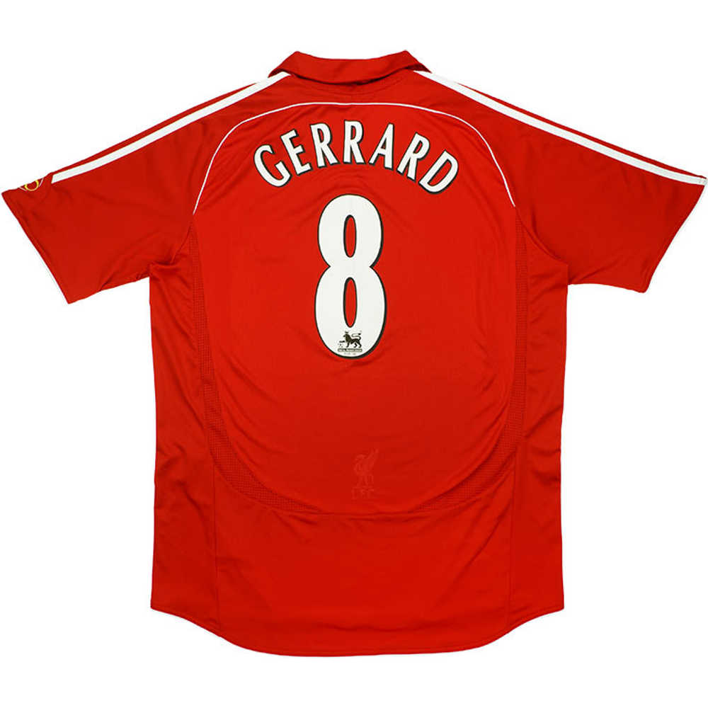 2006-08 Liverpool Home Shirt Gerrard #8 (Excellent) XXL