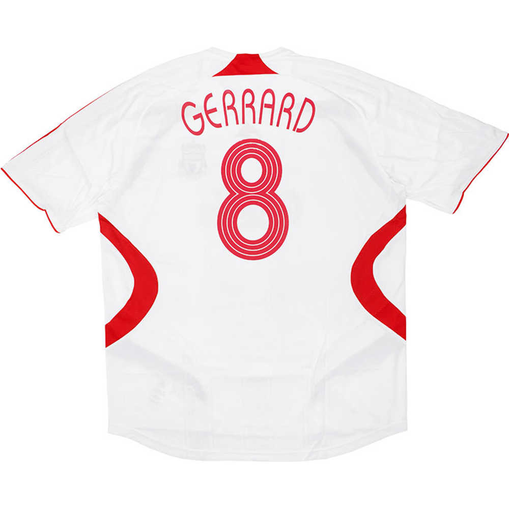2007-08 Liverpool CL Away Shirt Gerrard #8 (Very Good) S