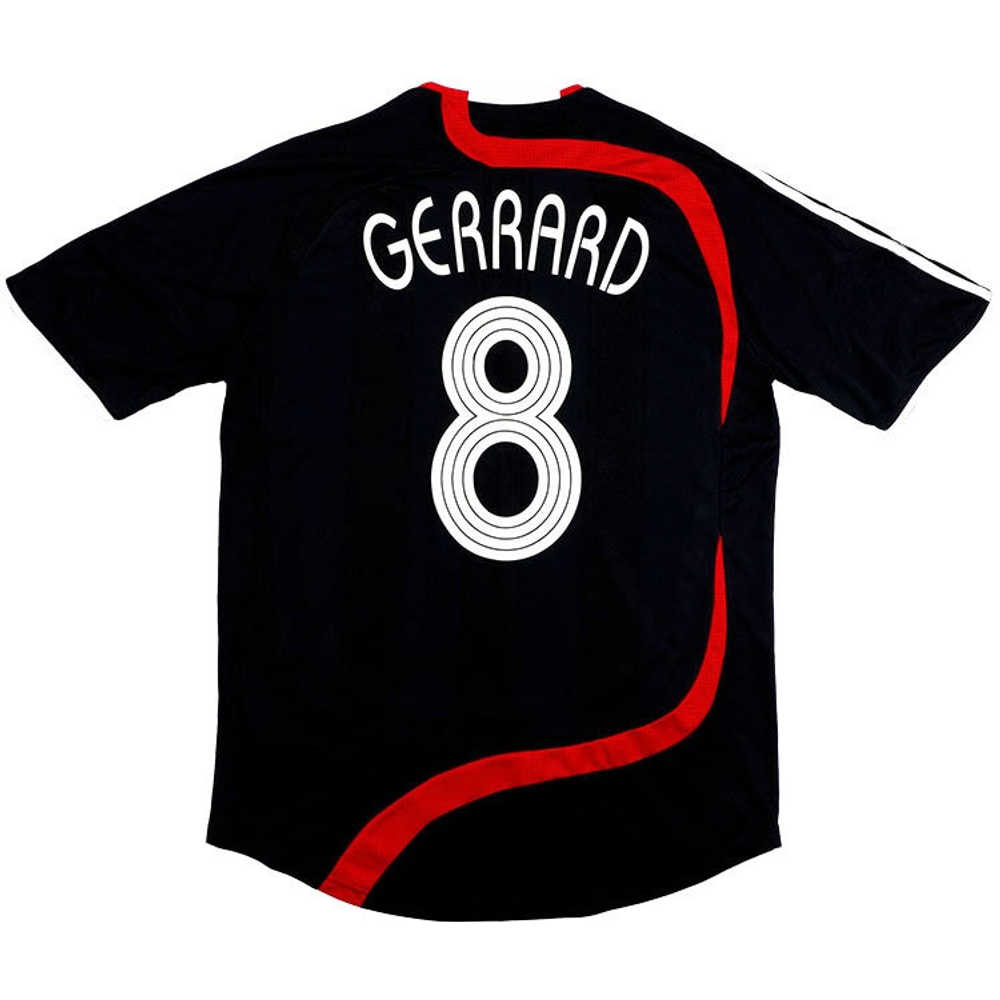 2007-08 Liverpool CL Third Shirt Gerrard #8 (Excellent) XL