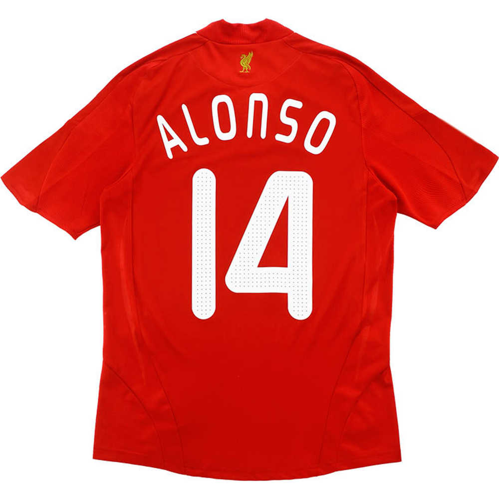 2008-10 Liverpool CL Home Shirt Alonso #14 (Very Good) S