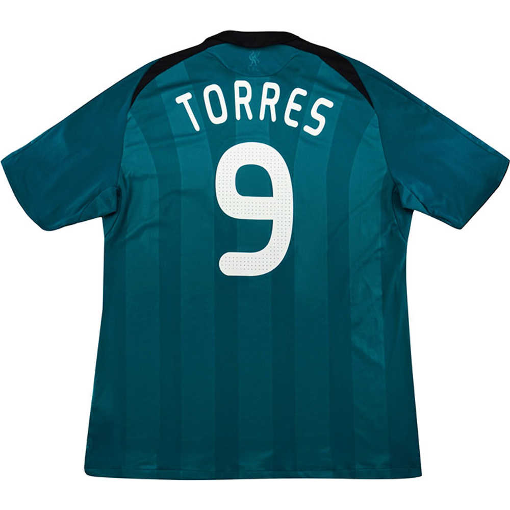 2008-09 Liverpool CL Third Shirt Torres #9 (Excellent) XL
