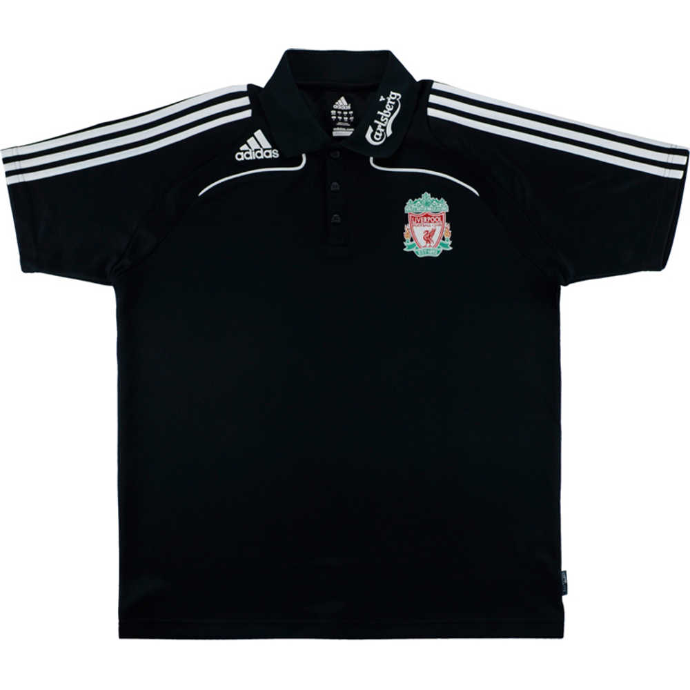2008-09 Liverpool Adidas Polo T-Shirt (Very Good) L