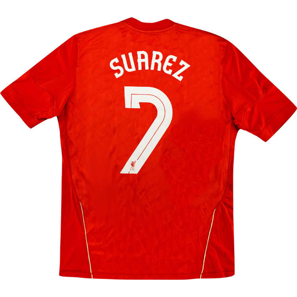 2010-12 Liverpool Home Shirt Suarez #7 (Excellent) L