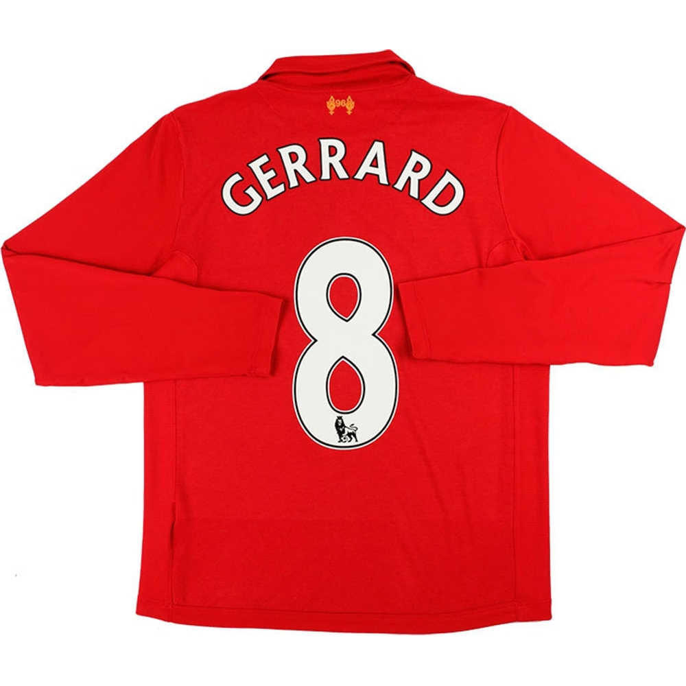 2012-13 Liverpool Home L/S Shirt Gerrard #8 (Excellent) L