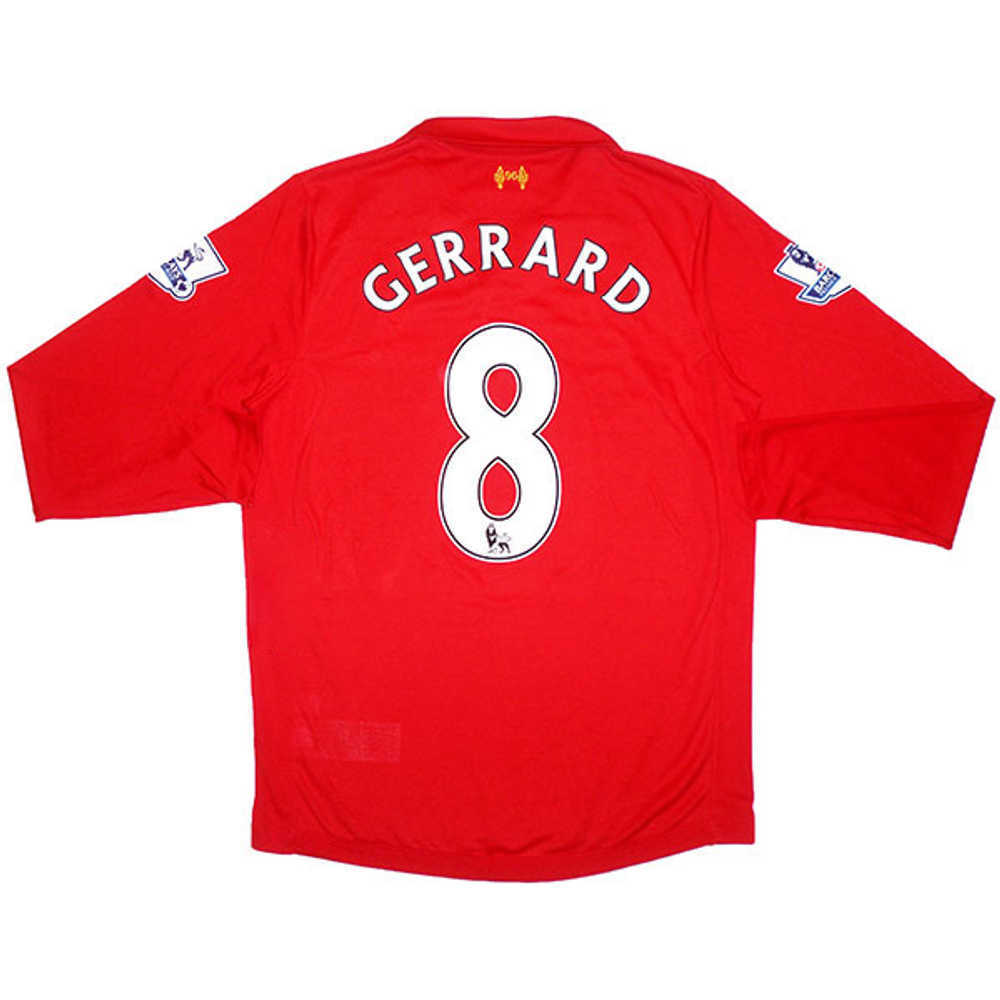 2012-13 Liverpool Home L/S Shirt Gerrard #8 (Excellent) S