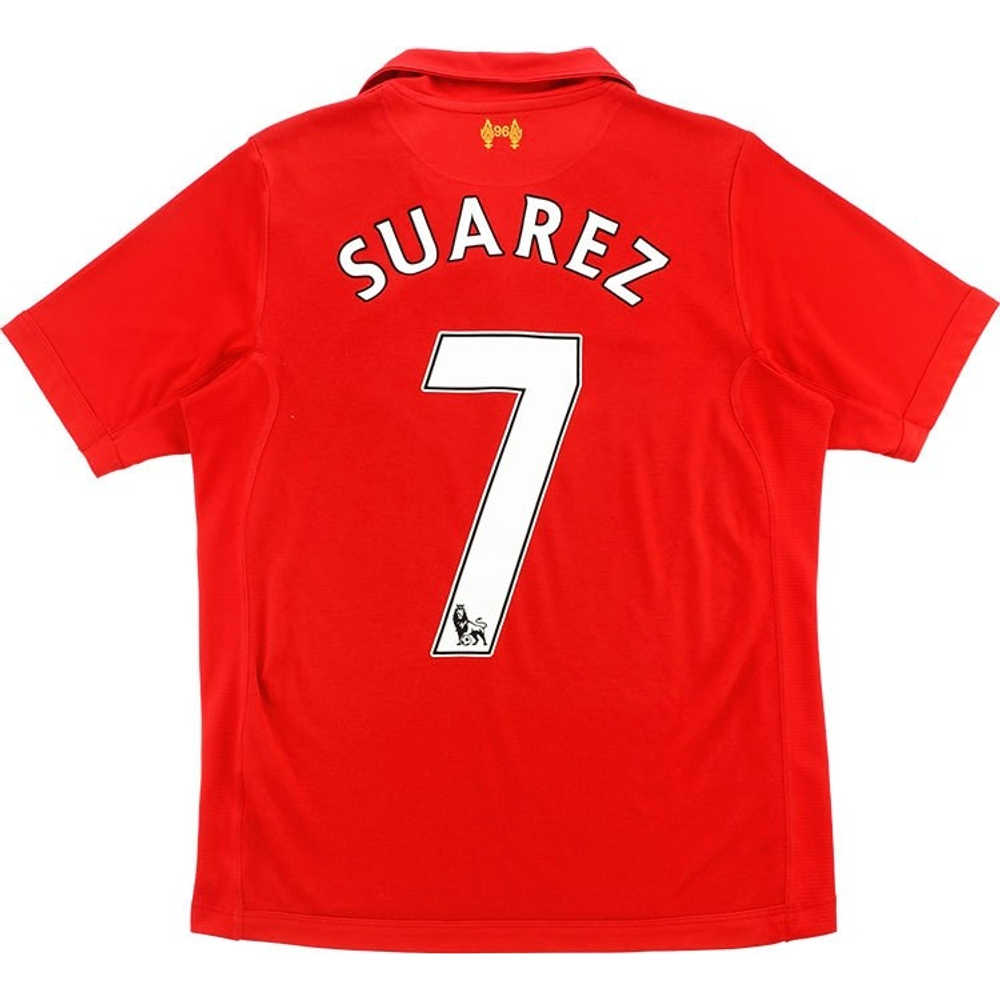 2012-13 Liverpool Home Shirt Suarez #7 (Excellent) M
